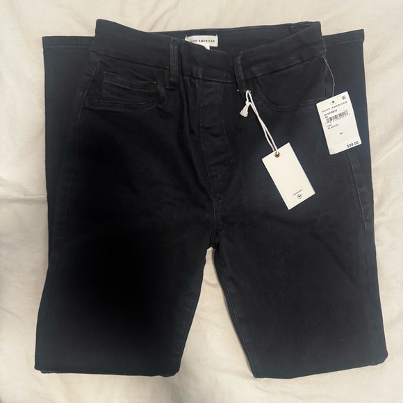 NEW Good American Power Stretch Pull On Skinny Jeans size Large - Picture 2 of 8